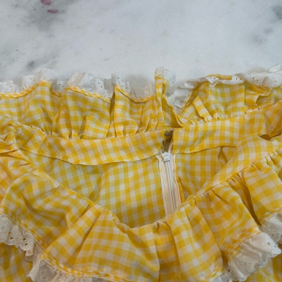 Handmade Prairie cottage-core Gingham Dress - Picture 14 of 16